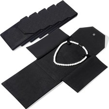 Kenning 6 Pcs Velvet Necklace Jewelry Display Folder Customize Travel Necklac...