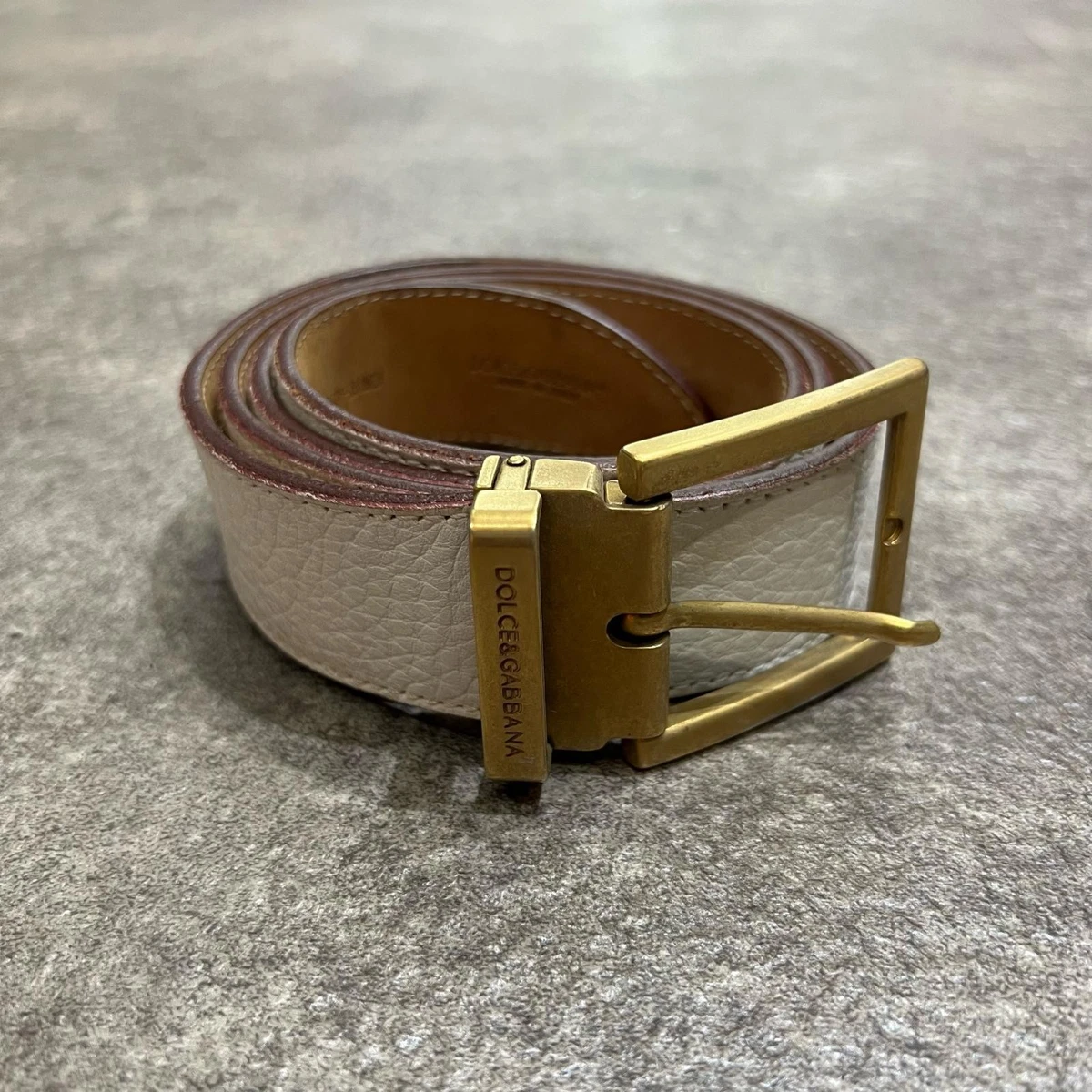 Dolce&Gabbana Leather White Belts for Men for sale | eBay