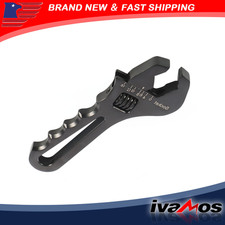Llave ajustable 3AN 4AN-16AN llave de herramienta de aluminio negra para montaje de extremo de manguera