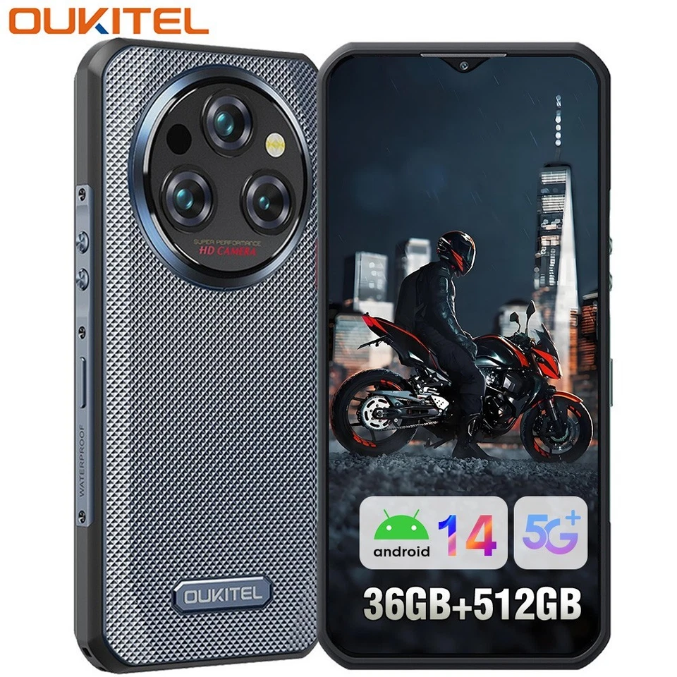 5G OUKITEL WP35 PRO Android 14 Handy 36GB+512GB Outdoor Smartphone Dual SIM/ NFC