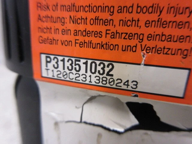 Bolsa de aire para rueda del conductor Volvo S60 XC60 2014-2016 OEM LKQ Foto 3 de 4