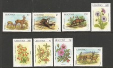 LESOTHO 1987 FAUNA AND FLORA SET . MINT NEVER HINGED