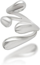 14K Gold Plated Chunky Rings for Women Open Twist Stackable Rings Crossover Stat