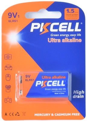 2x PKCELL 1er 6LR61  Batterien 9V 980 mAh Alkaline-Plus Alkali Mangan MN1604