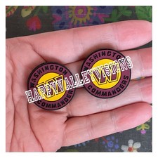 2 Pce WASHINGTON Football Team Silicone Focal Beads DIY Jewelry Pens NEW