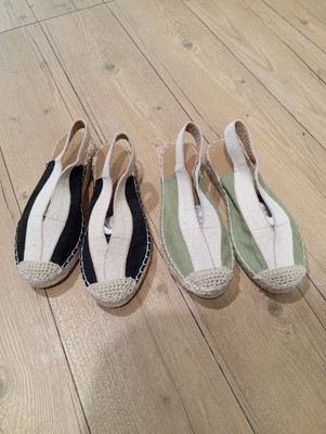 Espadrilla Con Laccio Nero E Verde