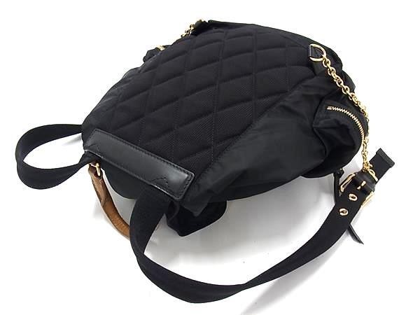 Burberry Nylon Leather Drawstring Backpack Black … - image 3
