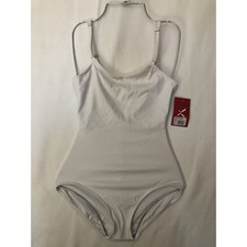 Capezio Dancewear Cami Leo White Medium Women's Camisole Adjustable Straps NWT