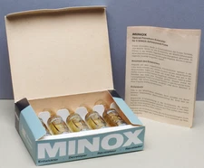 Minox Special Fine Grain Black & White Film Developer Case of 5 - New, Old Stock