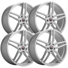 Set Of 4 Revolution Racing R14 18x8 5x4.5 40mm White Wheels Rims 18 Inch