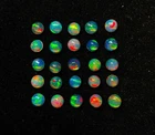 Natural Ethiopian Opal Round Cabochon Loose Gemstone Lot 28 Pcs 4 MM 5 CT