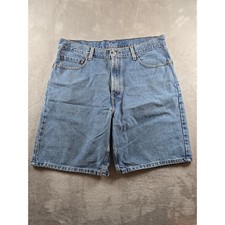 Vintage Levis Jean Shorts Mens 36 Blue Denim 550 Relaxed Fit Y2K 9" Inseam