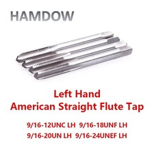 1PC Left Hand Threading Taps 9/16 LH UN UNEF UNC UNF American Straight Flute Tap