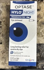 Optase Hylo Night Eye Ointment - Preservative Free Lubricant Exp 2028