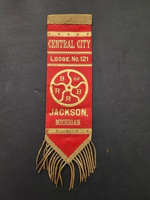 c1895 antique BROTHERHOOD of RAILROAD BRAKEMEN CENTRAL CITY LODGE 121 jackson mi