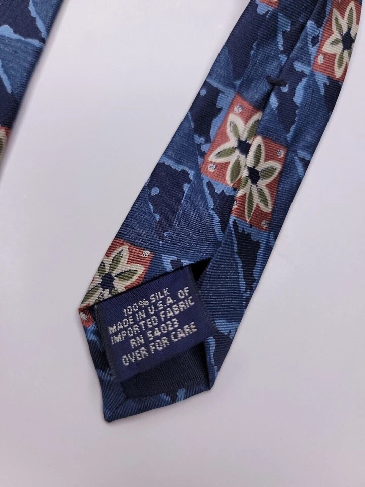 Corbata formal antigua azul marino para hombre 58"Lx3,5"W corbata de cuello azul Foto 4 de 4