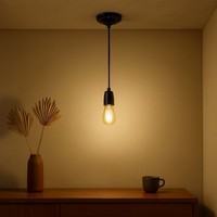Retro Vintage Cafe HäNgeleuchte E27 I Porzellan Pendelleuchte I Textilkabel