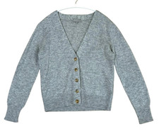 MARGARET HOWELL MHL. Wool Knit Cardigan Gray Size 2 Made In Japan