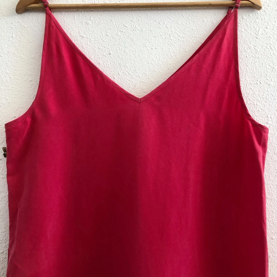 EQUIPMENT V-Neck Sleeveless 100% Silk Midi Dress Size Large - Image 3 of 4