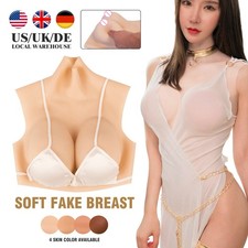 Silicone Breastplate Crossdresser Breast Forms Fake Boobs C-H Cup For Drag Queen