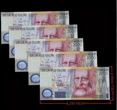lot 10 pcs，World renowned painter Leonardo da Vinci commemorative banknote/unc