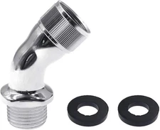 Elbow Adapter for Shower Head, 45 degree angled female to male elbow joint... 