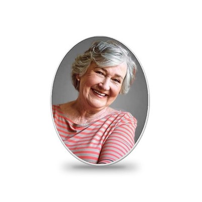 Custom Porcelain Memorial Photo Oval Headstone Grave Ceramic Plaque Portrait
