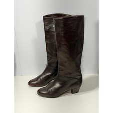 Vero Cuoio Dark Brown Leather Knee High Boots...