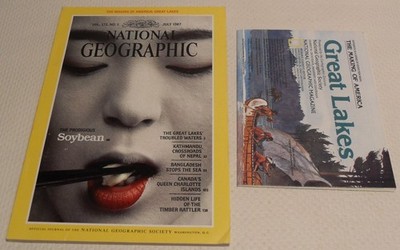 National Geographic July 1987 Great Lakes, Kathmandu, Queen Charlotte Islands