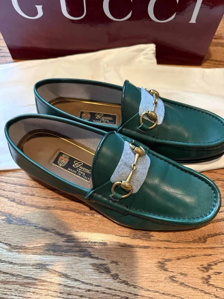 1953 Gucci Horsebit Loafer Size 7 Green Rare - Image 2 of 4