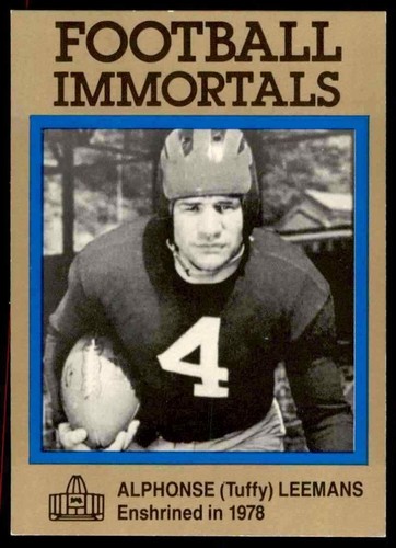 1985 Hall of Fame Set #69 Tuffy Leemans NICE BLUE New York Giants / Oregon Ducks - Picture 2 of 5