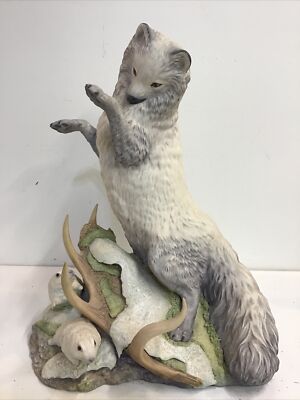 Rare Large Magnificent Cybis Arctic Fox Sculpted by Chuck Oldham Limited / 100