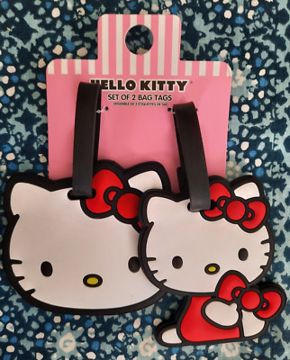 Hello Kitty Set of 2 Luggage Bag Travel Tags Jacmel Jewelry SALE HELPS DOGS CATS