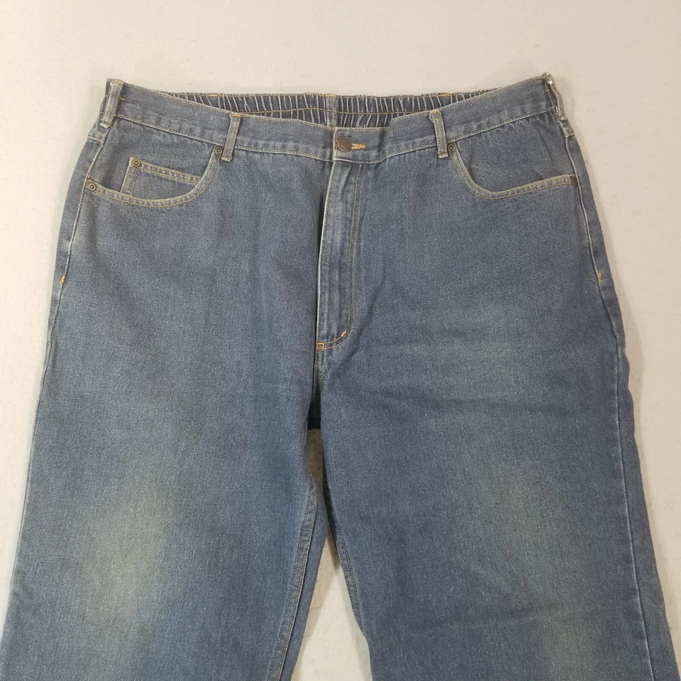 Haband Duke Jeans Hombre 40 x 28 Relajado Recto Azul Denim Pantalones Confort Cintura Foto 2 de 4