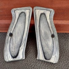 Cz 75B SP01 Set Manopole Pistola Laninazione Legno Noce Inciso Artigianale Bel Colore