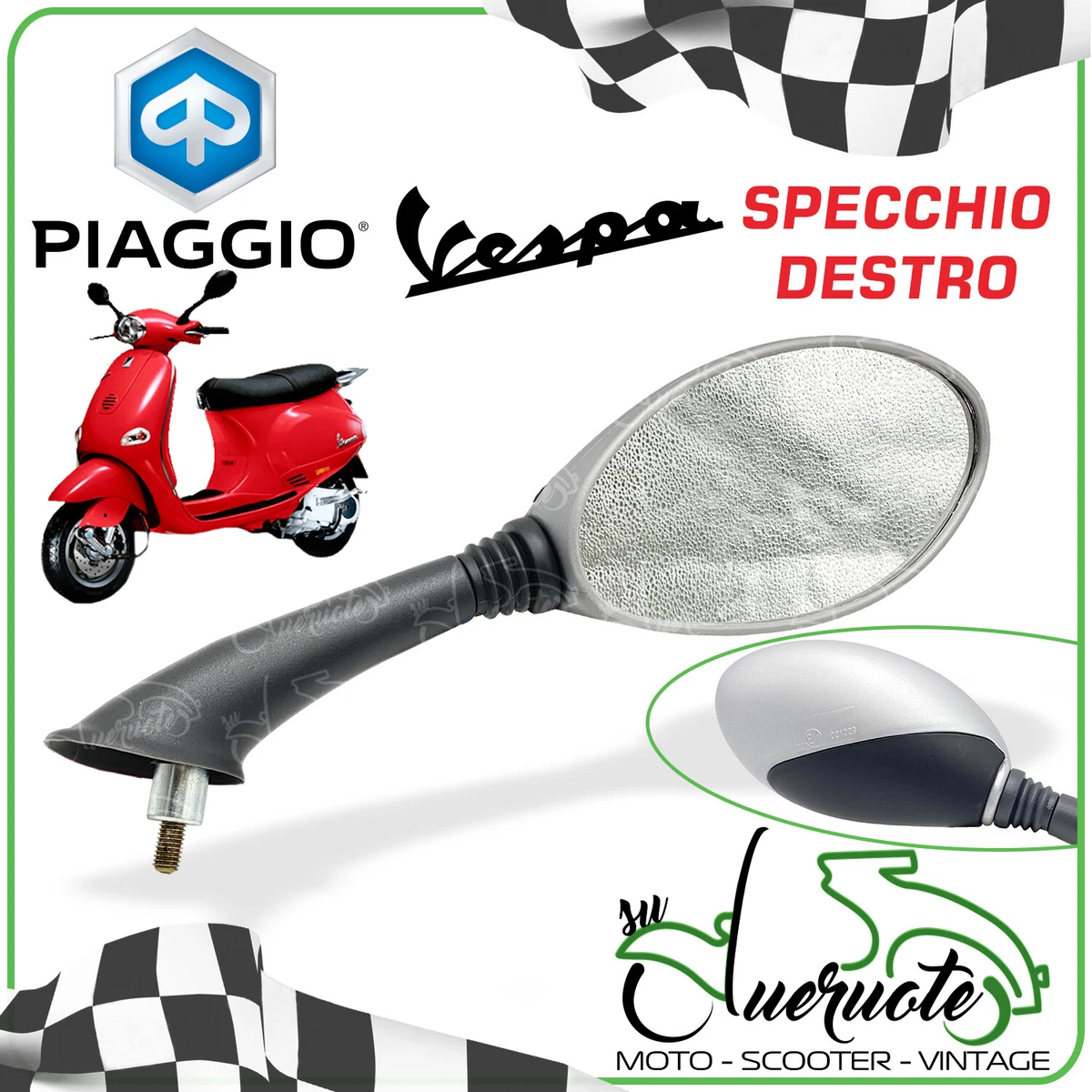 Specchietto retrovisore destro Vicma per Scooter Piaggio 50 Fly
