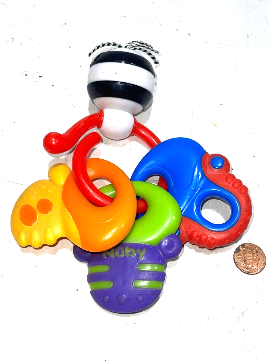 Nuby Baby Teether Three Key Set Ring Toy Baby Toddler Kids | eBay
