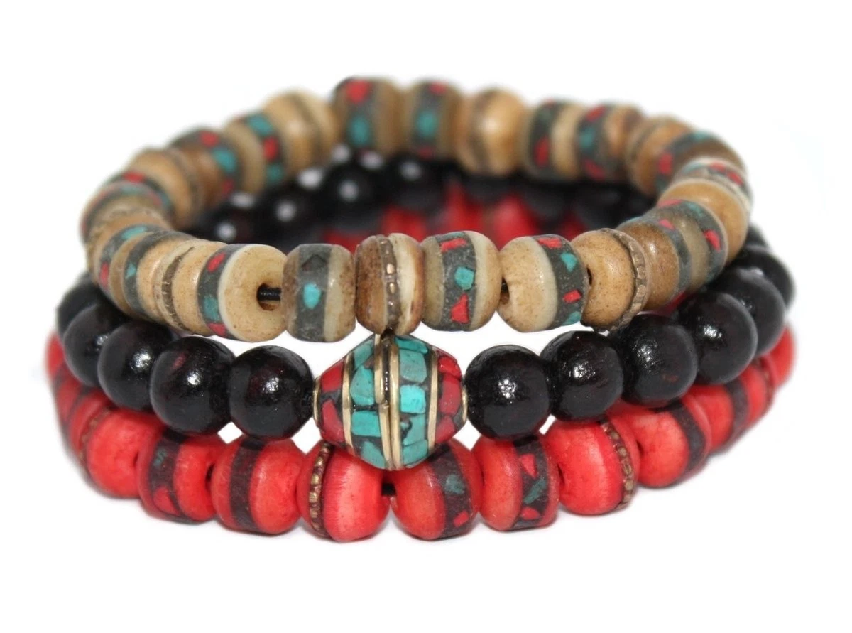 Tibetan prayer beads healing bracelet Adjustable wrist mala yoga