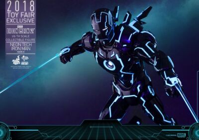 HOT TOYS 1/6 MMS485 NEON TECH Blue IRON MAN MARK IV MK4 Diecast