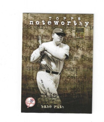 2001 Topps Topps Noteworthy TN30 Babe Ruth  FREE SHIPPING