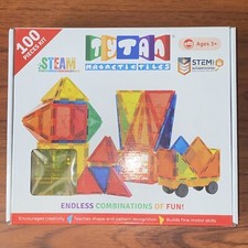 Tytan Magnetic Tiles 100-Piece Set - Carry Bag Included STEM Product