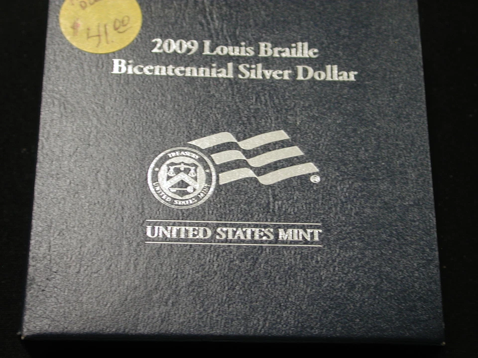 U.S Mint 2009 Louis Braille Bicentennial Silver Dollar - Image 2 of 4