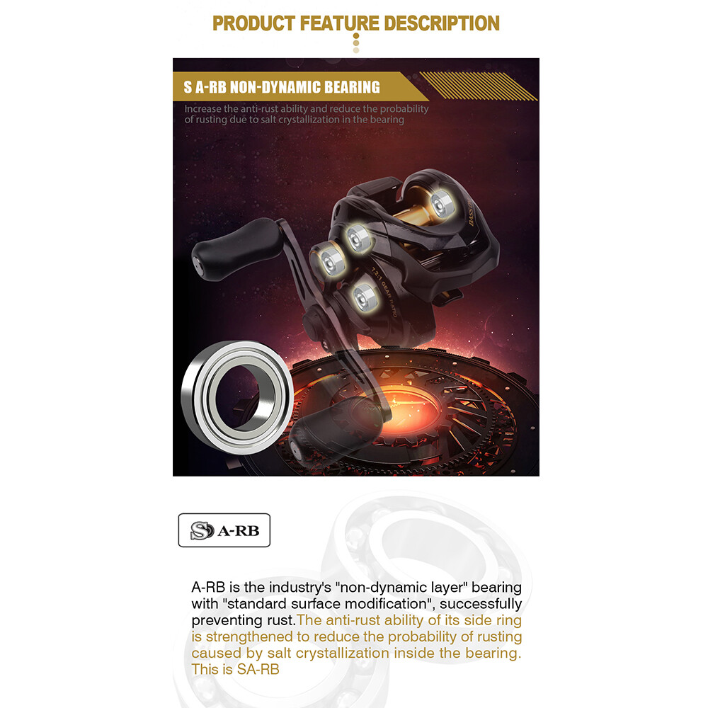 Shimano Bass One XT Baitcasting Fishing Reel 7.2:1 4/1BB 5kg Drag