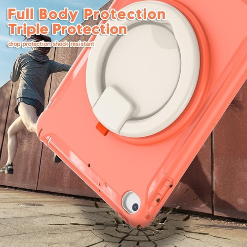 Kids Case iPad Mini 4 5 7.9" 360° Rotating Handle Shockproof Stand Coral Orange - Picture 3 of 7