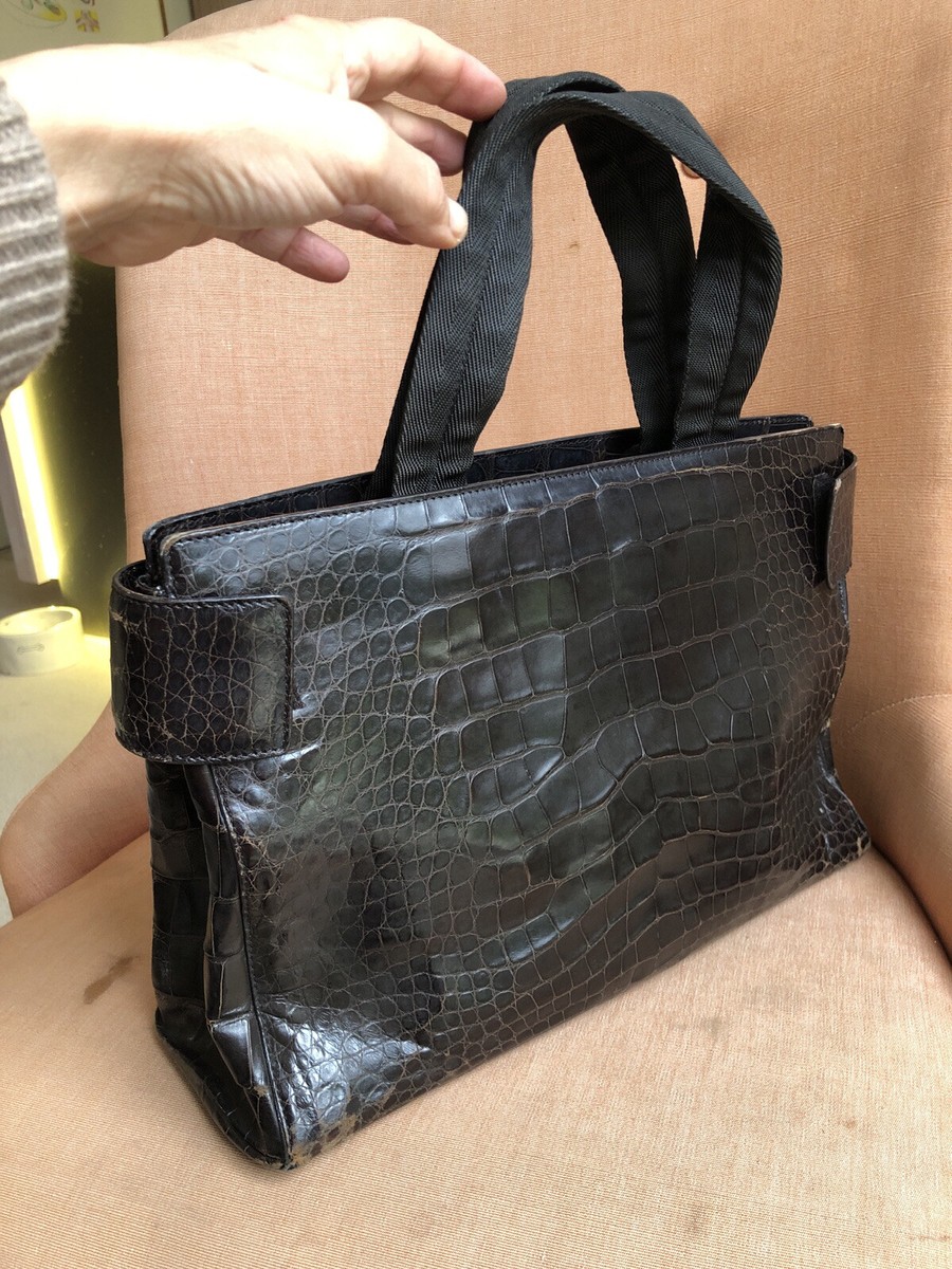 prada Crocodile tote bag
