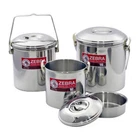 Zebra Stainless Steel Billy Can 10, 12, 14 or 16cm Bushcraft, Survival, Camping