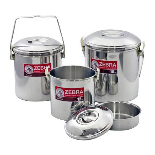 Zebra Stainless Steel Billy Can 10, 12, 14 or 16cm Bushcraft, Survival, Camping