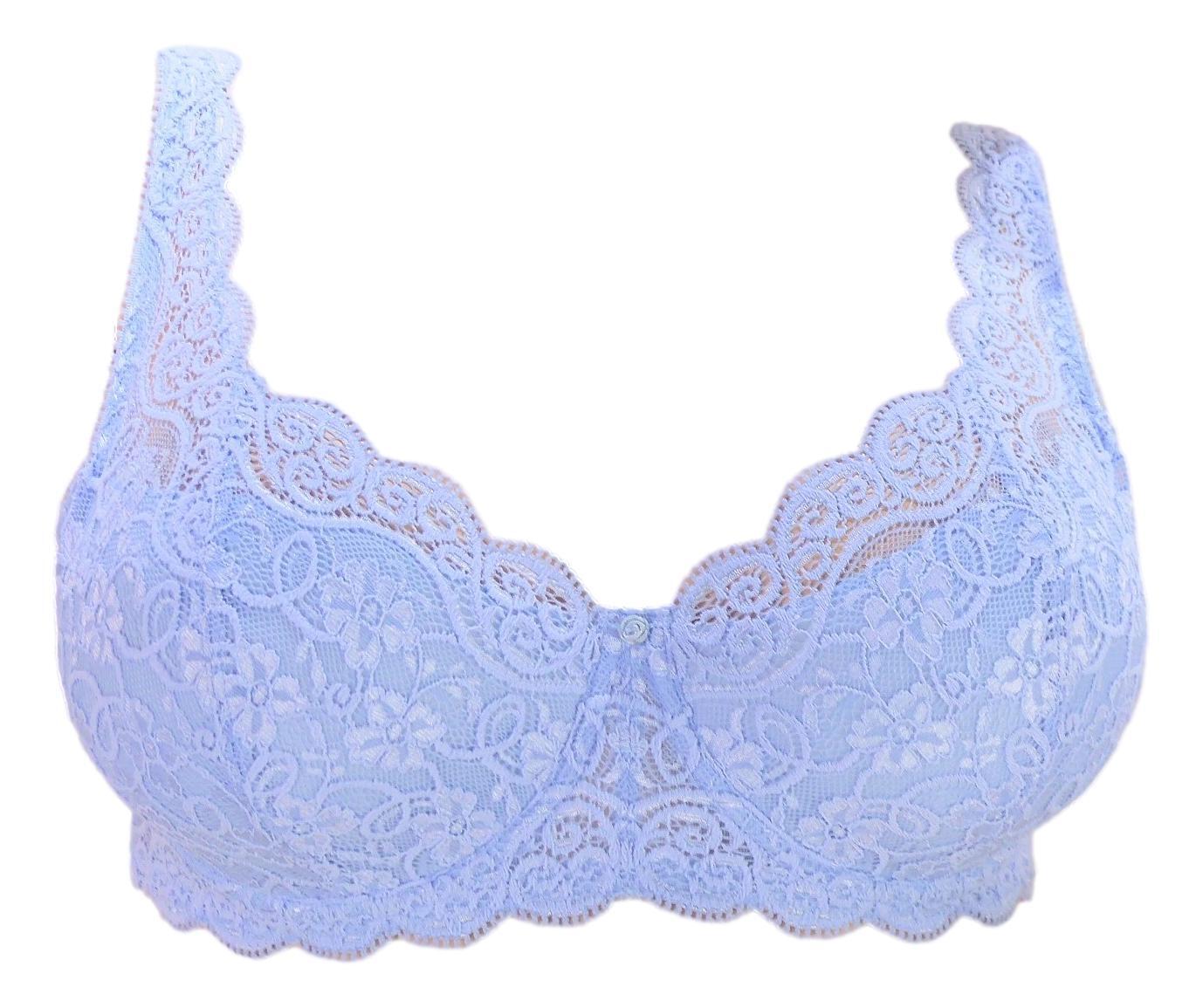 Reggiseno Triumph Amourette 300 W Con Ferretto - Azzurro Elegante Pizzo - Nuovo Con Etichette