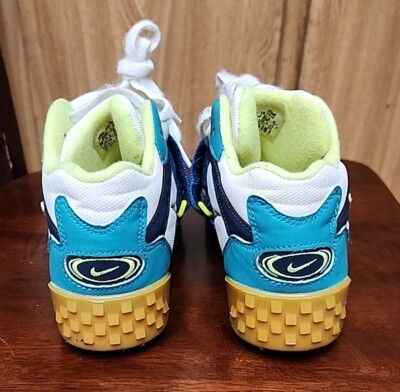 Vintage Nike Zoom Javilen Track Spikes Blue Yellow Volt Sz 7.5
