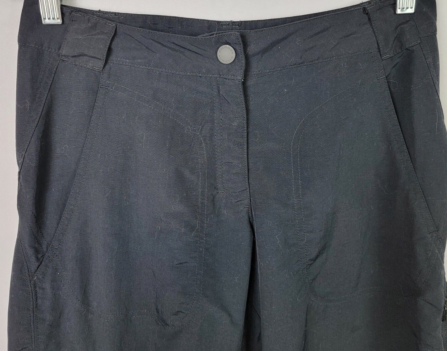 Salomon Capri Pantaloni Donna 6 Neri Alza Media Cargo Tasca Elasticizzato Nylon